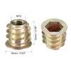 sourcing map Furniture Threaded Insert Nuts Zinc Alloy M10 Internal