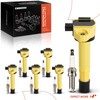 A-Premium Yellow Set of 12 Ignition Coil Pack and Iridium