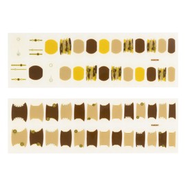 Zinipin KA00298 KA00301 Nail Seal Just Stick TOPPING GEL Khaki French, Art Style Khaki French, Chic Khaki French, Set of 2