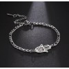COLIBRI ALEGRE Pulsera Mano De Fátima Plateada