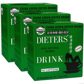 Uncle Lee’s Senna Tea 3-Pack – Green Dieter’s Drink, Caffeine-Free 100% Natural Herbal Detox & Digestive Support, 30 Ct Each