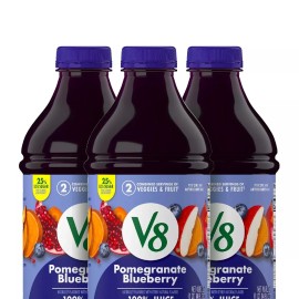 V8 Blend Jucie 46 Fl oz 6 Count - 2MS Box - Pomegranate Blueberry