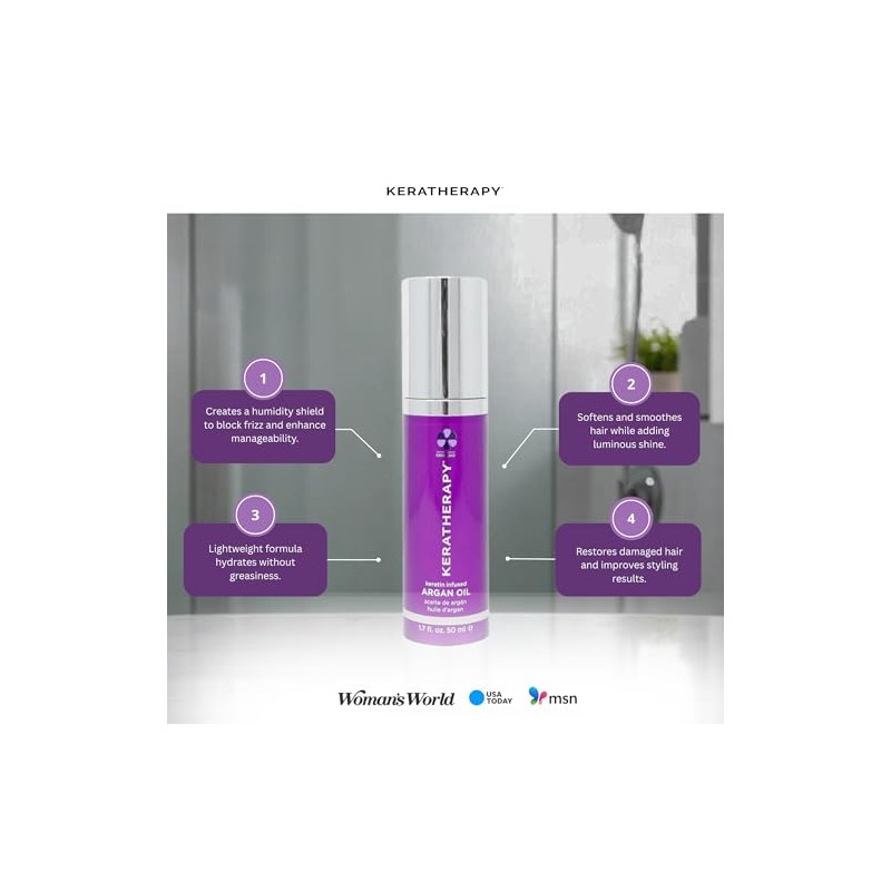 KERATHERAPY Keratin Infused Argan Oil, 1.7 Oz