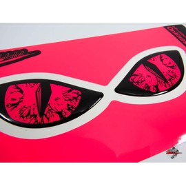 BIKE-label X910064VA Sticker 3D Evil Eyes for Car Motorcycle Scooter Helmet Neon Pink