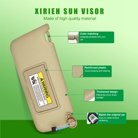 Passenger Right Side Sun Visor for Honda Accord 2008 2009 2010 2011 2012 2013 2014 2015 2016 2017 Replacement Assembly 83230TA0A91ZA(Beige)