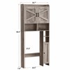 Homhedy Over The Toilet Storage Cabinet with 2 Barn Door
