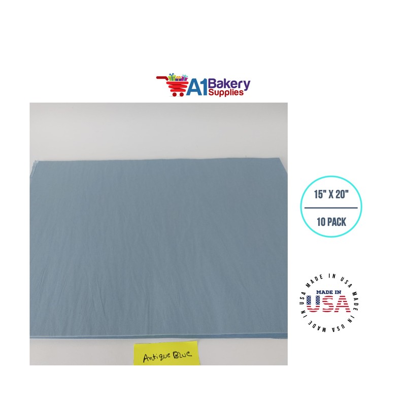 Antique Blue Gift Wrapping Tissue Paper 15X20 10 Pack by