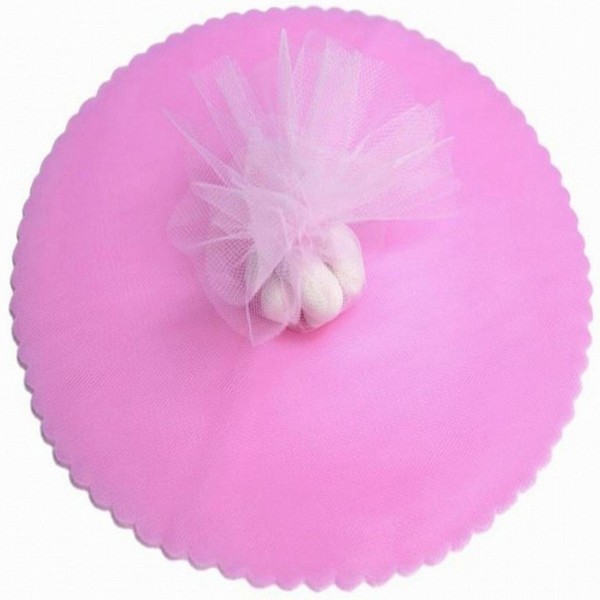 50 Scalloped Organza Circles 9" Wedding Favor Wrap - Light Pink