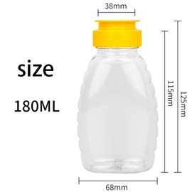 YouYuer Honey jar, 10 pieces honey jars, honey squeeze bottle, honey bottles, honey jar, honey container, honey jars with hinged lid, syrup dispenser, jam jars, small sauce bottle, preserving jars