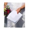 6 Pack of Ladies Embroidery Cotton Handkerchiefs Lace Border White