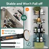 Dimyno Corner Shower Caddy Tension Pole, 4 Tier Adjustable Rustproof