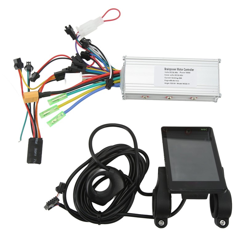 Electric Bike Brushless Controller M6C LCD Display 36/48V 500W ABS