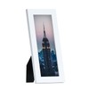 Frame Amo 4x11 White Modern Picture Frame, 1 inch Border,