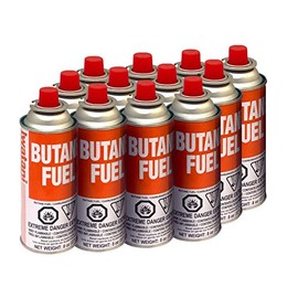 IWATANI BU-6 CassetteFeu Butane Fuel Canister for Butane Stove & Torch Refills, 8-Ounce (Set of 12)
