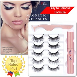SEVEL Magnetic liquid Eyeliner False Eyelashes Tweezers Set Eye Lashes Waterproof Kit.