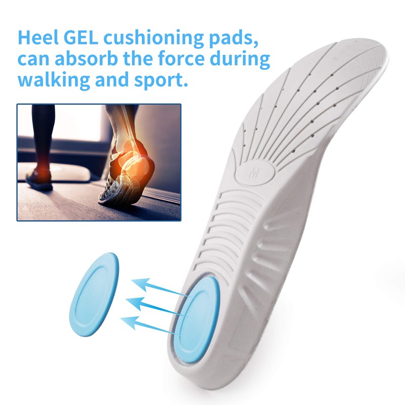 SAUDEfoot Elastic Arch Insoles Comfortable Massage Cushioning Breathable for Walking