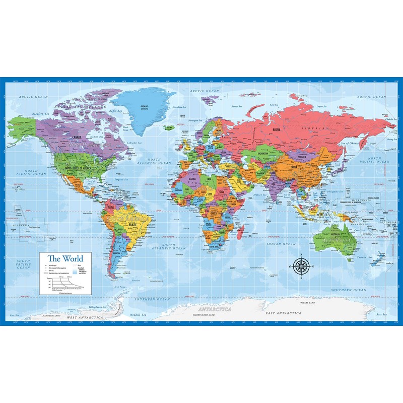 3 Pack - World & USA Maps + Solar System