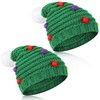 Jeyiour Christmas Tree Hats Winter Knitted Crochet Beanie Santa Hat