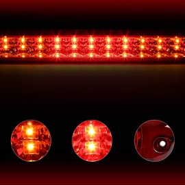 PM PERFORMOTOR LED 3rd Third Brake Light High Mount Stop Light Compatible with Chevy Colorado/GMC Canyon 04-12,Chrome/Red