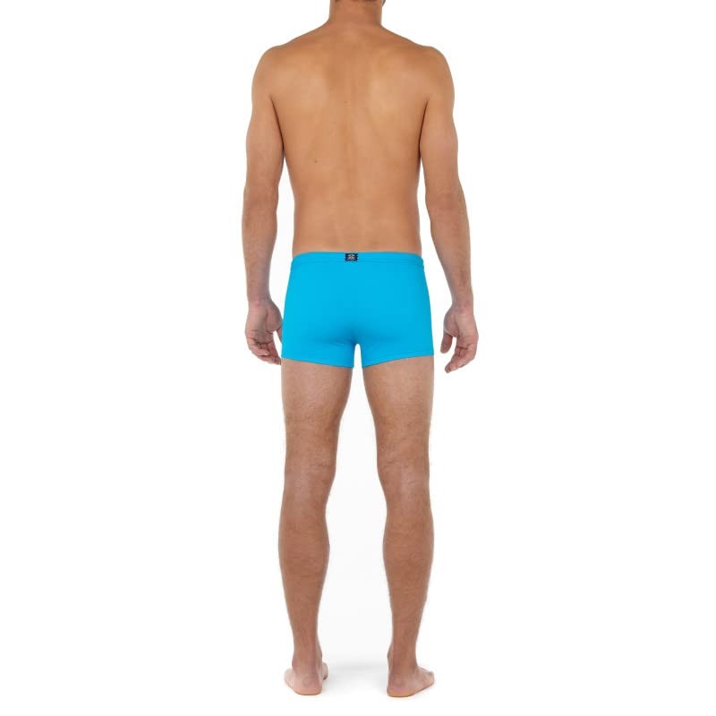 HOM Men's Boxer De Bain Sea Life Swimming Trunks, turquoise