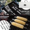 Home-Complete 16-Piece BBQ Grill Accessories Set - Barbecue Tool Kit