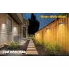 Bridika Solar Fence Lights - Outdoor Waterproof Warm White &