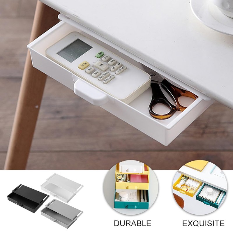MAGICLULU 3pcs paste drawer Under Desk Out Drawer under table