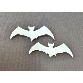 DCentral® Two Bats Flexible Vinyl Safety Screen Magnets: Double-Sided. White-Easier to See Day & Night. Decorative. Helps Stop Walking into Screens, for Non-RETRACTABLES, Size W 16.5" x L 2.5"