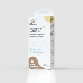 Kidamento Instant Print Kids Camera Original BPA-Free BPS-Free Thermal Printing Paper Roll Refill Set 57mm 2 1/4 Inch Width up to 300 Prints