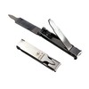 HK-Manicure Nail Clippers, 6 cm, flach, Stainless Steel, with Leather