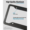 ZXFOOG Carbon Fiber License Plate Frames- 2 Pack Black Aluminum