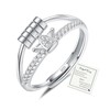 HEEYA Anxiety Ring for Women 925 Silver Anxiety Ring with