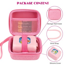YouKnow Travel Case and Silicone Cover for Bitzee Magicals Interactive Toy Digital Pet and Case, Accessories Protective Case for Bitzee Virtual Electronic Pets (Case Only) (Pink)