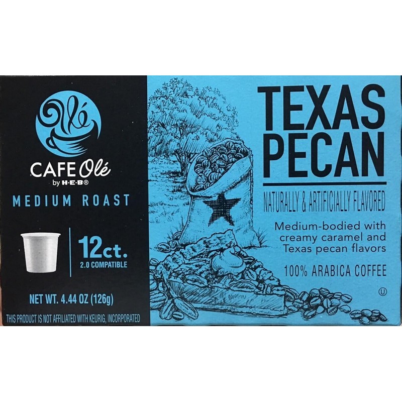 H‑E‑B HEB Cafe Ole TEXAS PECAN Single Serve Medium Roast