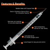 MKUCCD Syringes 29G 0.5ml/cc (13mm) Dispensing Tools，Lab Syringes, Plastic Syringe