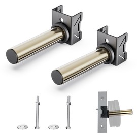 Stainless Steel Sleeve Weight Plate Holder for Power Rack – Choose 2×2 or 3×3 Uprights – Fits 5/8" to 1" Holes – 300lbs Capacity, Heavy-Duty Steel Peg with Stainless Cover, Pair (For 3x3" Rack)