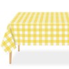 QIKSION Yellow Gingham Tablecloth Disposable 6 Pack, 54 x 108