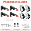 SPACEKEEPER Workbench Casters Kit 880 Lbs - 3 Inch Heavy