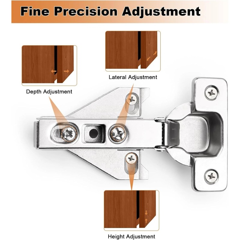 Probrico Full Overlay Soft Opening Clip On Face Frame Mounting