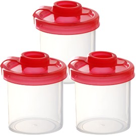 Youngever 3 Pack Plastic Salt and Pepper Shakers, Clear Salt and Pepper Containers with Lid, Plastic Spice Jar, Spice Dispenser (Medium)