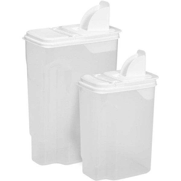 8 QT/13 Cup Pet Food/Bird Seed Storage Container and Dispenser 2 Pack Set