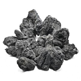 KINGRUI 4"-9" Natural Volcanic Lava Rock Aquarium Aquascaping Fish Tank Decor Terrarium Decoration Porous Rock for Paludarium Aquatic Environment-30lb 10-12pcs