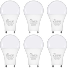 CFMASTER GU24 LED Light Bulb, 5000K Daylight, 9W (100W Equivalent), 800 Lumens, A19 Shape, Twist and Lock Pin Base With Two Prongs, Non-Dimmable, UL ETL Certificated (6-Pack)