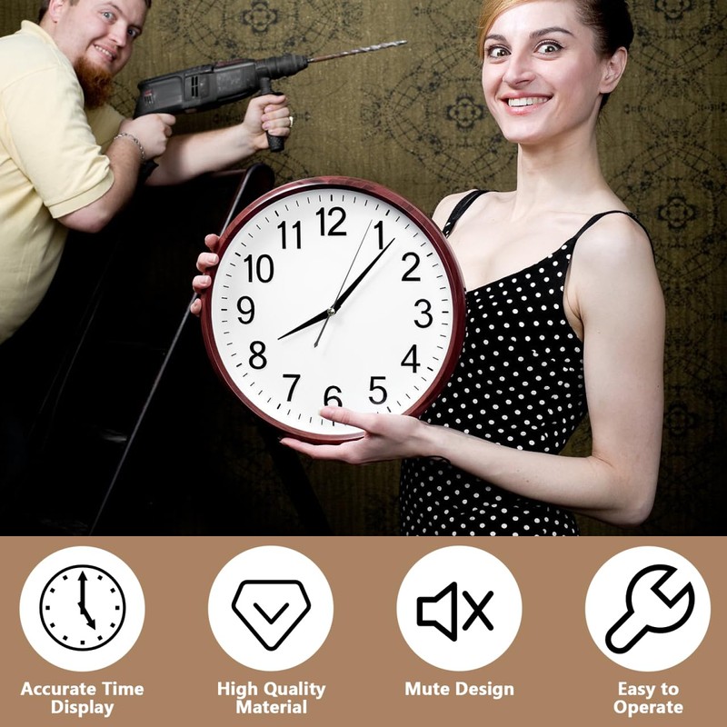 ULTNICE Quartz Wall Clock Movement, Mechanism Replacement for Wall Clock,