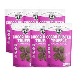 Cocoa Dusted Truffle Flavored Peanuts | Pack of 6 | 5 oz | Brenmar