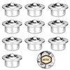 VILLCASE 10pcs Stainless Steel Ball Transfer Bearing Casters Universal Base