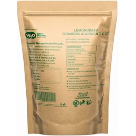 Lemongrass Loose Leaf Herbal Tea with Benefits of Turmeric and Ginger, Caffeine Free, 224g (8-ounce), Culinary Use (Pack of 1)
