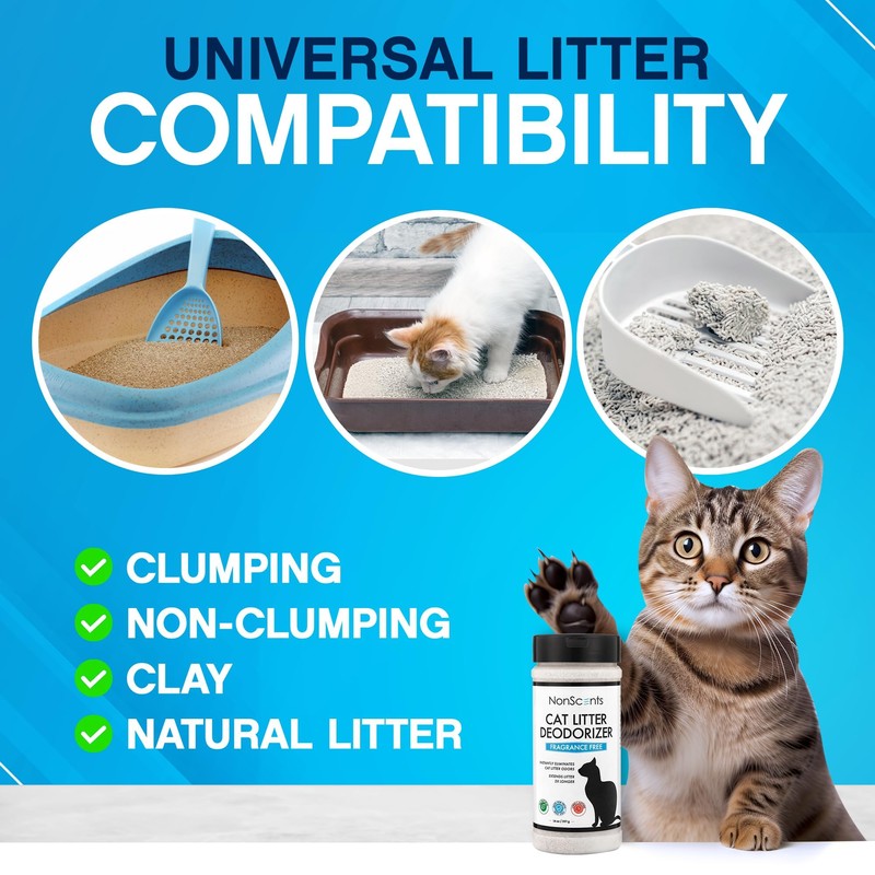 NonScents Odor Control Cat Litter Deodorizer - Professional Strength Odor
