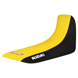 Enjoy MFG 1992-1995 Suzuki DR 650 S Gripper Seat Cover  BLACK/YELLOW standard LOGO #444