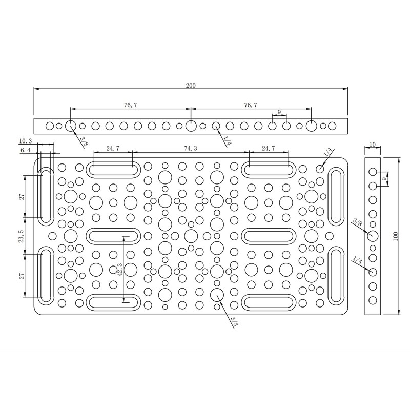INNOREL Cheese Plate Multipurpose Camera Bracket DIY Tripod Accessory Universal